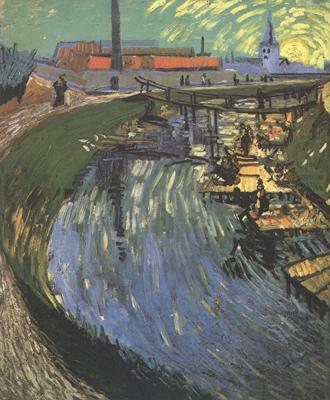 Vincent Van Gogh The Roubine du Roi Canal wtih Washerwomen (nn04) china oil painting image